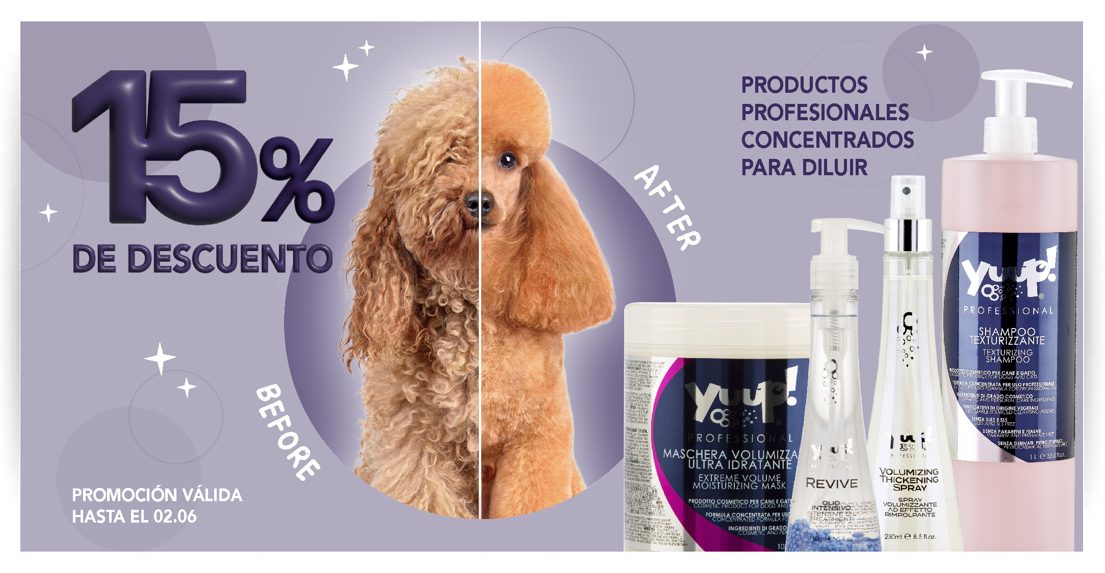 15% sconto sui prodotti professionali da diluire